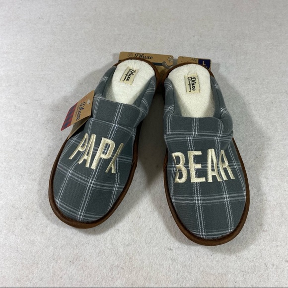 DLuxe Memory Foam Slippers Slip Ons Size Large Breathable Machine Washable Shoes - Picture 1 of 8